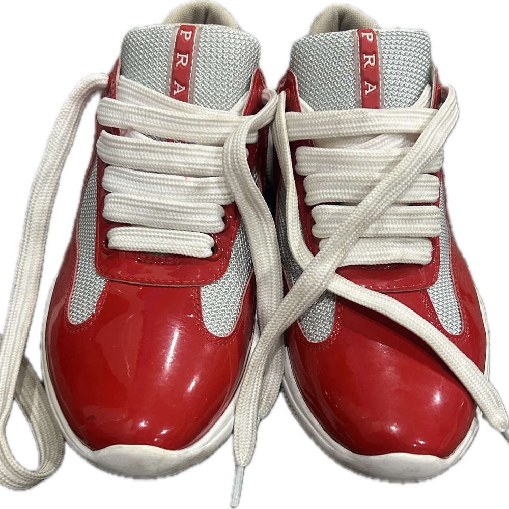 Women's Red and Cream Sneakers